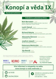 Mezinárodní Konference Konopí a věda IX. 24.4.2024 Brno