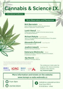 International Conference Cannabis and Science IX. April 24, 2024 Brno