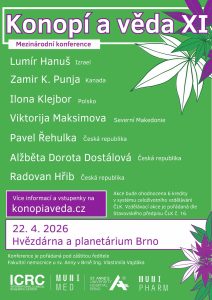 Konopí a věda XI: zveřejňujeme hlavní řečníky